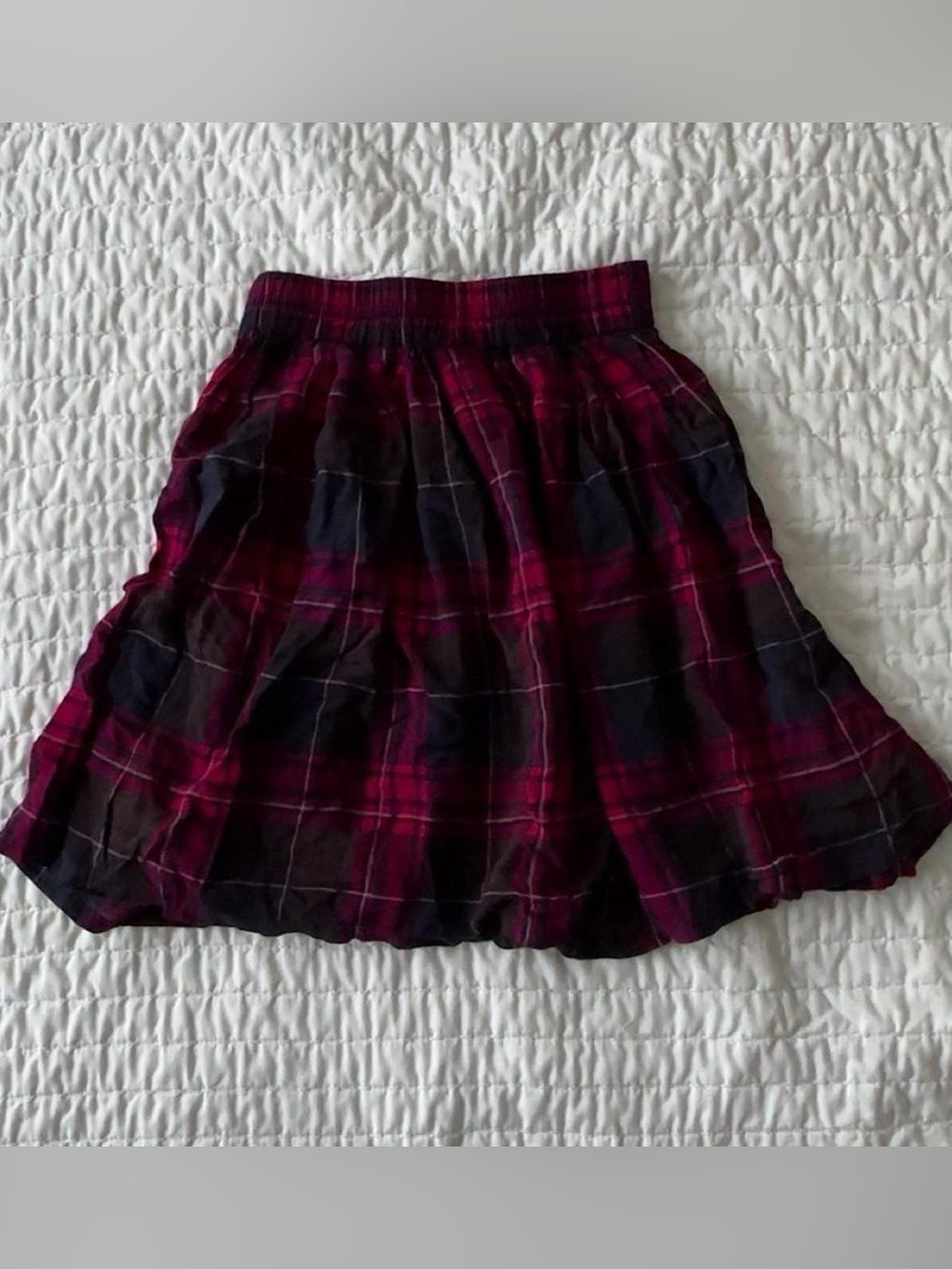 Lermier Red Plaid Skirt